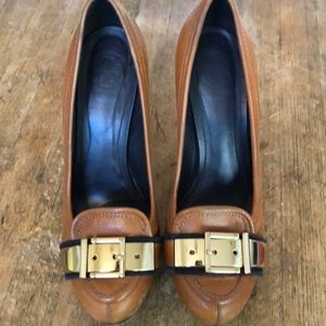 Tory Burch Belinda high heel navy/cognac